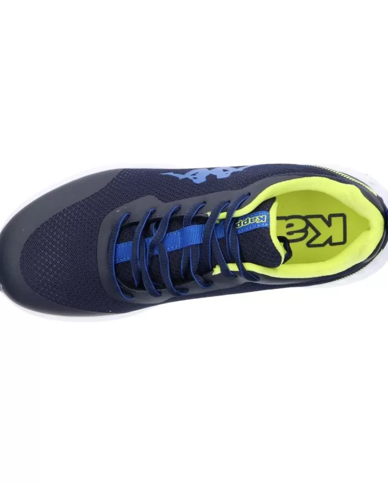 Boy KAPPA Sports Shoes-Woman And Girl And Boy Zapatillas Deporte 381F58W Logo Glinch 2 Kid Blue Marine-Green Lime