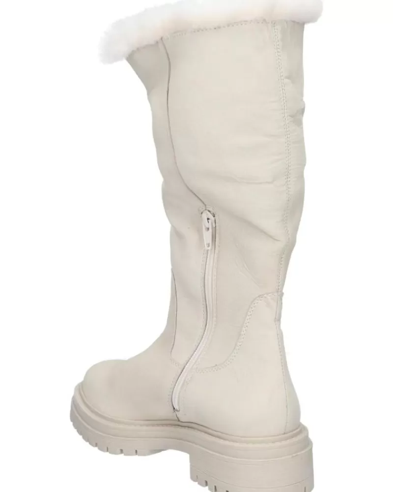 Girl GEOX Mid Boots-Woman And Girl Boots D04Hrm 09Abh D Iridea C1122 Papyrus