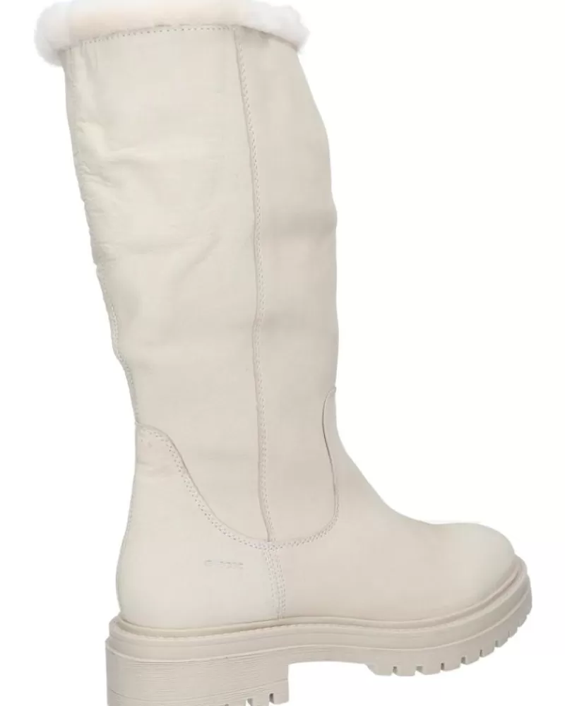 Girl GEOX Mid Boots-Woman And Girl Boots D04Hrm 09Abh D Iridea C1122 Papyrus