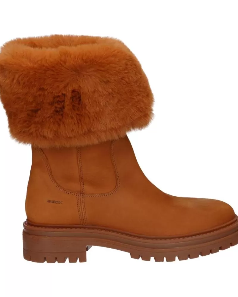Woman GEOX Woman And Girl Boots D04Hrm 09Abh D Iridea C6001 Cognac