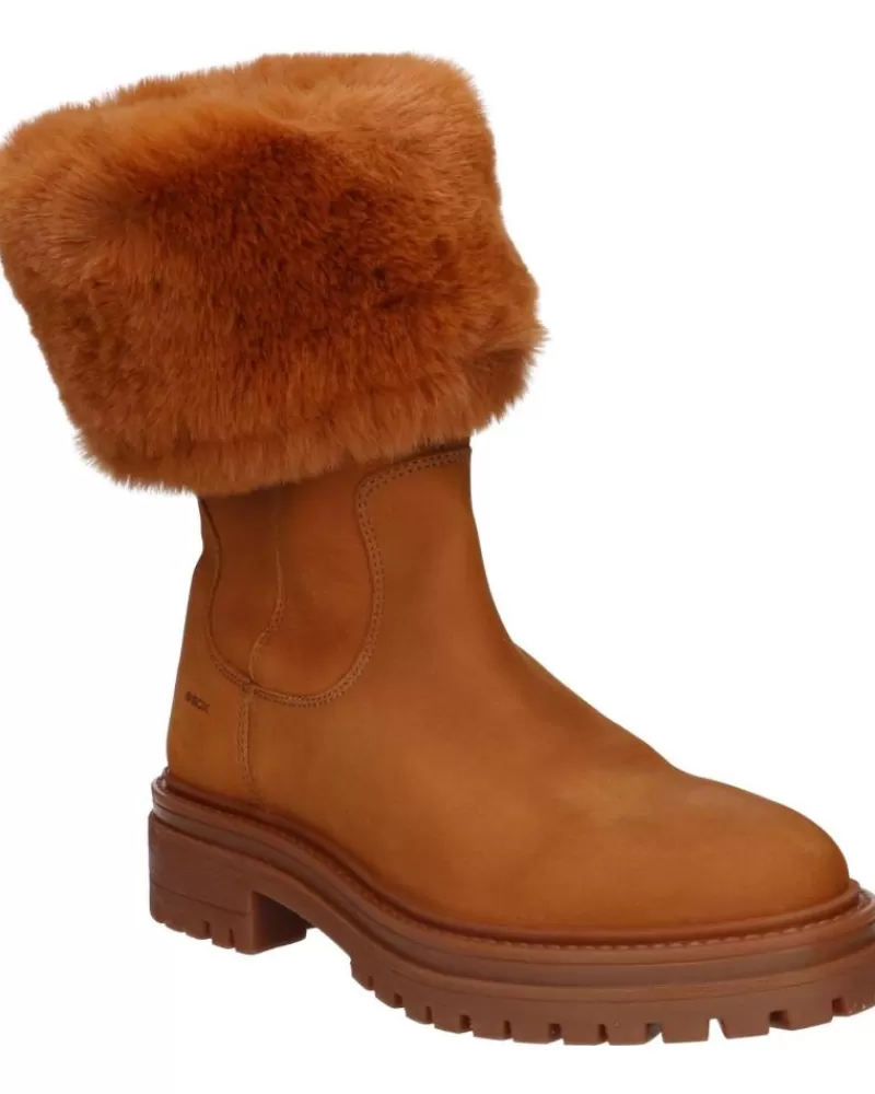 Woman GEOX Woman And Girl Boots D04Hrm 09Abh D Iridea C6001 Cognac