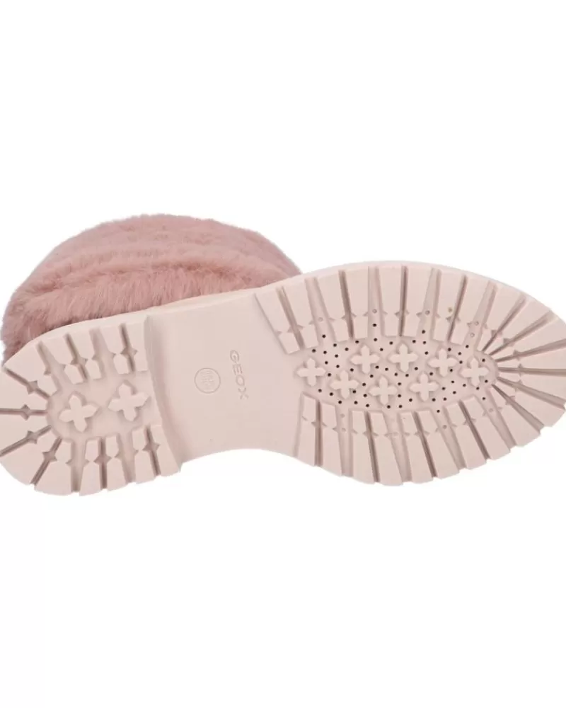 Girl GEOX Mid Boots-Woman And Girl Boots D04Hrm 09Abh D Iridea C8056 Antique Rose