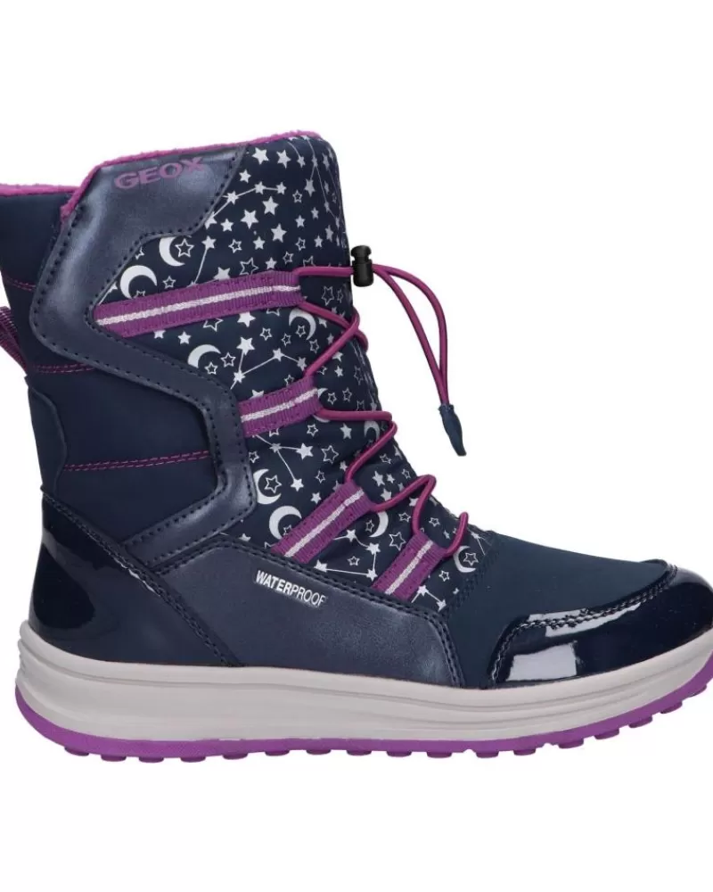 Woman GEOX Woman And Girl Boots J042Ua 050Fu J Roby Girl B Wpf Cf48B Navy-Cyclamen