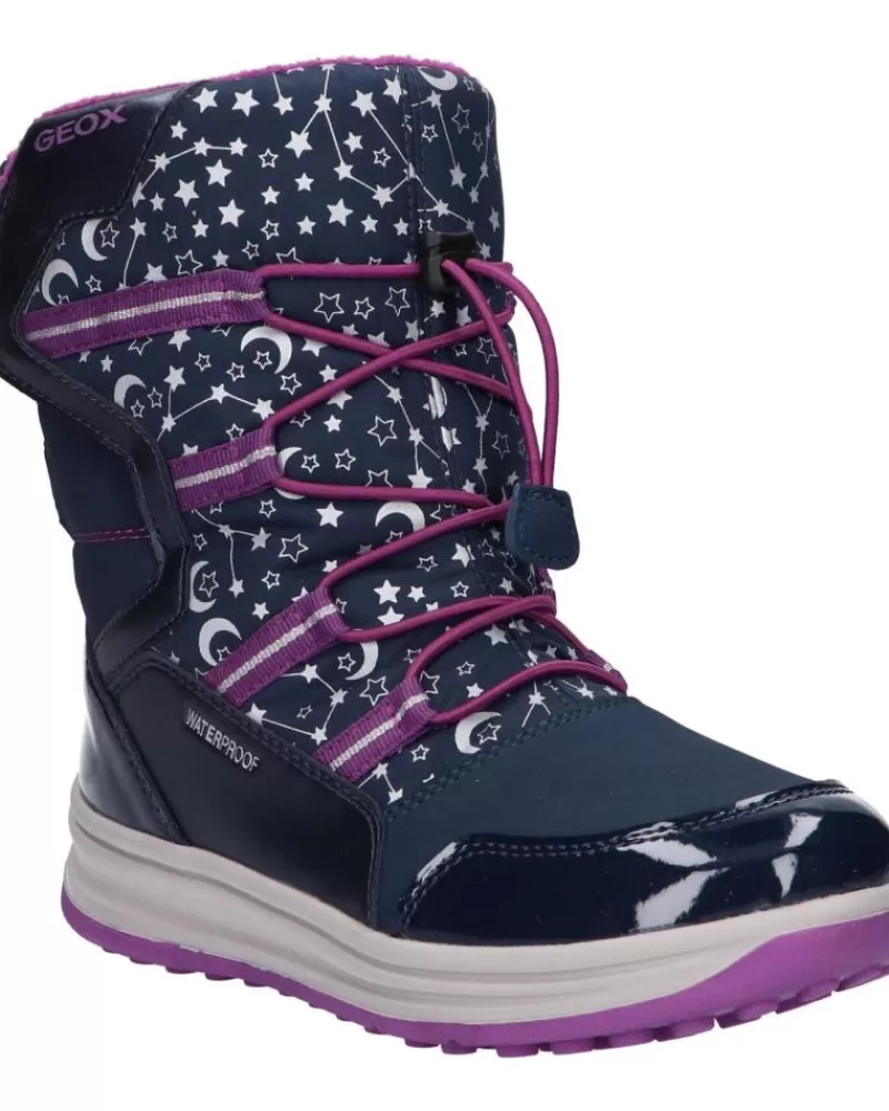 Woman GEOX Woman And Girl Boots J042Ua 050Fu J Roby Girl B Wpf Cf48B Navy-Cyclamen