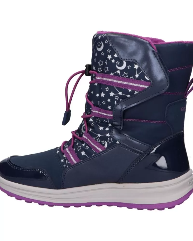Girl GEOX Boots-Woman And Girl Boots J042Ua 050Fu J Roby Girl B Wpf Cf48B Navy-Cyclamen