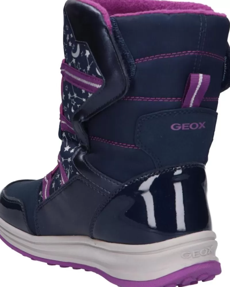 Girl GEOX Boots-Woman And Girl Boots J042Ua 050Fu J Roby Girl B Wpf Cf48B Navy-Cyclamen