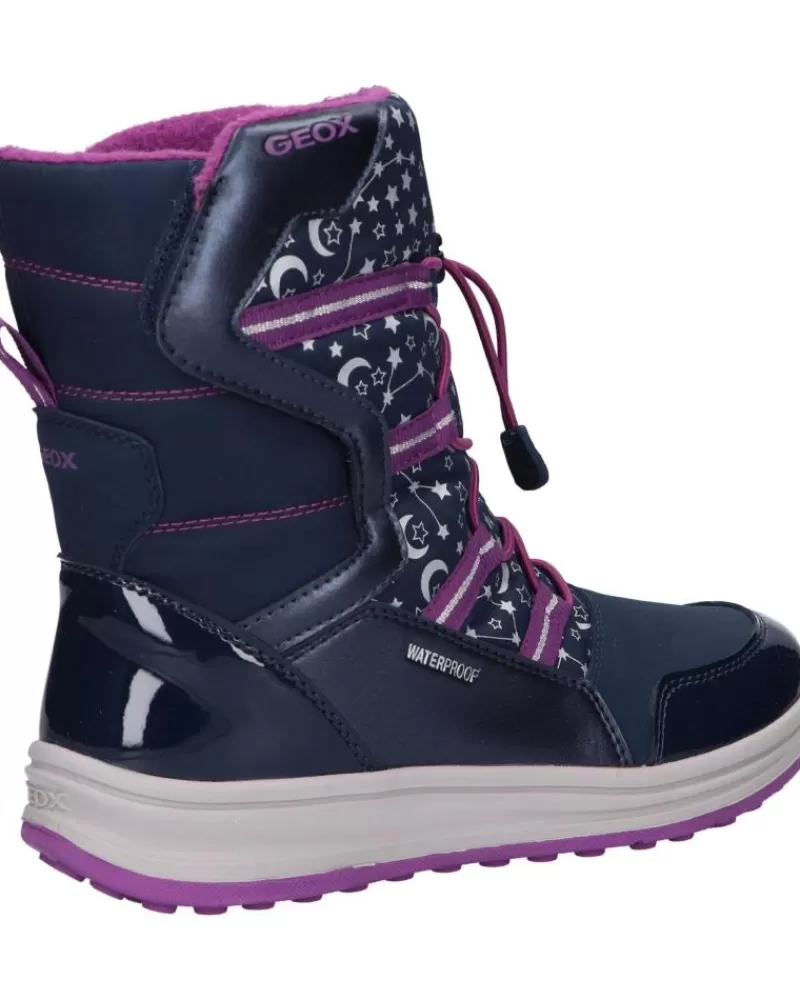 Girl GEOX Boots-Woman And Girl Boots J042Ua 050Fu J Roby Girl B Wpf Cf48B Navy-Cyclamen