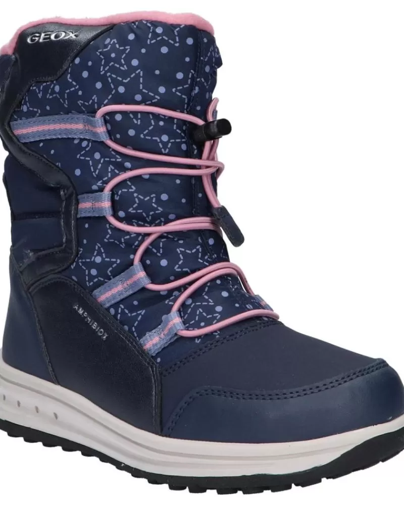 Girl GEOX Boots-Woman And Girl Boots J26Fua 054Fu J Roby Girl B Abx C4251 Navy-Rose