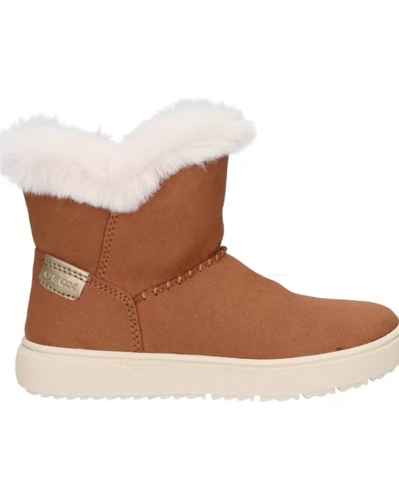 Girl GEOX Boots-Woman And Girl Boots J36Hud 000Au J Theleven C6627 Whisky