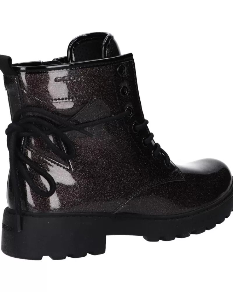 Girl GEOX Mid Boots-Woman And Girl Boots J9420G 000Kc J Casey Girl C1014 Dk Silver