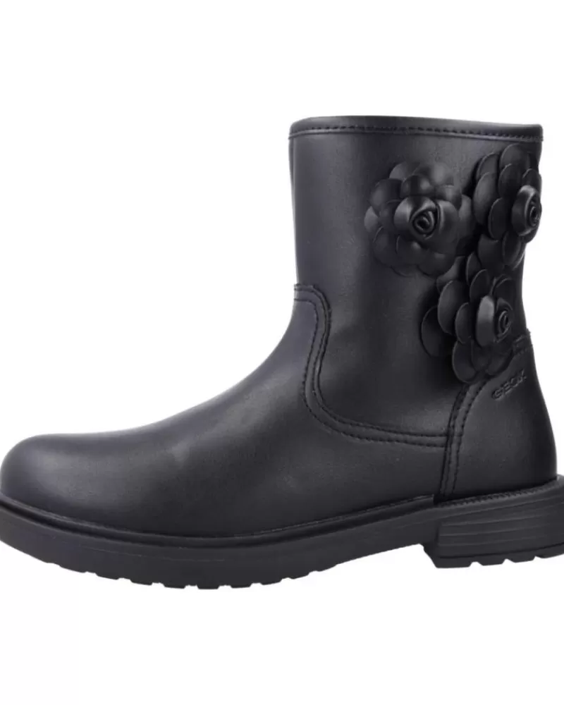 Girl GEOX Boots-Woman And Girl Boots J Eclair Girl J Negro