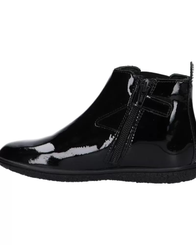 Girl KICKERS Boots-Woman And Girl Boots 508748-30 Vermillon 83 Noir Vernis