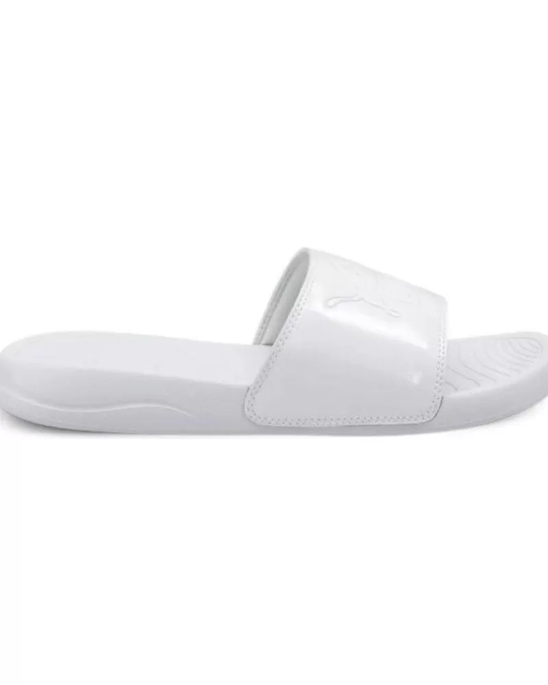 Girl PUMA Flip Flops-Woman And Girl Flip Flops Popcat 20 Wns 374471-04 White Blanco