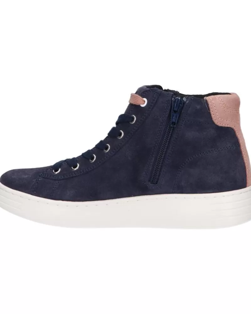 Girl GEOX Mid Boots-Woman And Girl D2624C 00022 D Lauressa C4N8J Dk Jeans-Dk Rose
