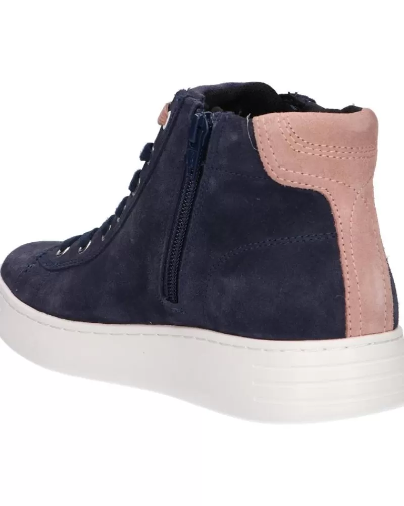 Girl GEOX Mid Boots-Woman And Girl D2624C 00022 D Lauressa C4N8J Dk Jeans-Dk Rose