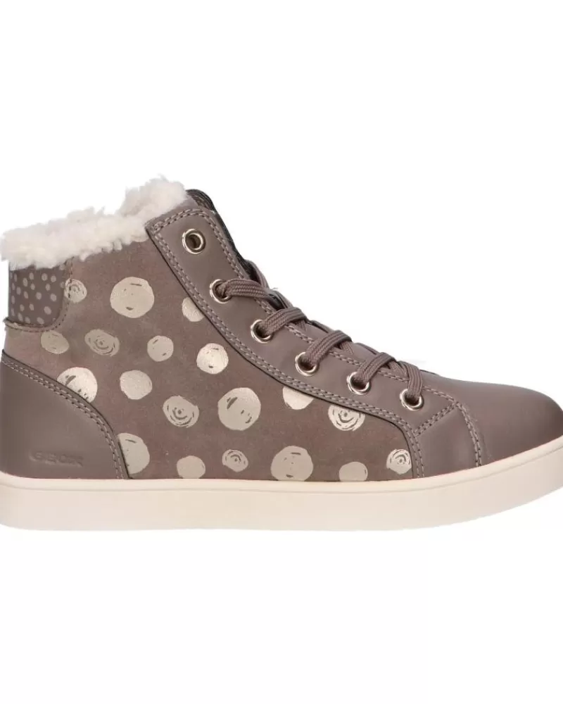 Girl GEOX Trainers-Woman And Girl J16Euc 0Bsbc J Kathe Girl C9006 Smoke Grey