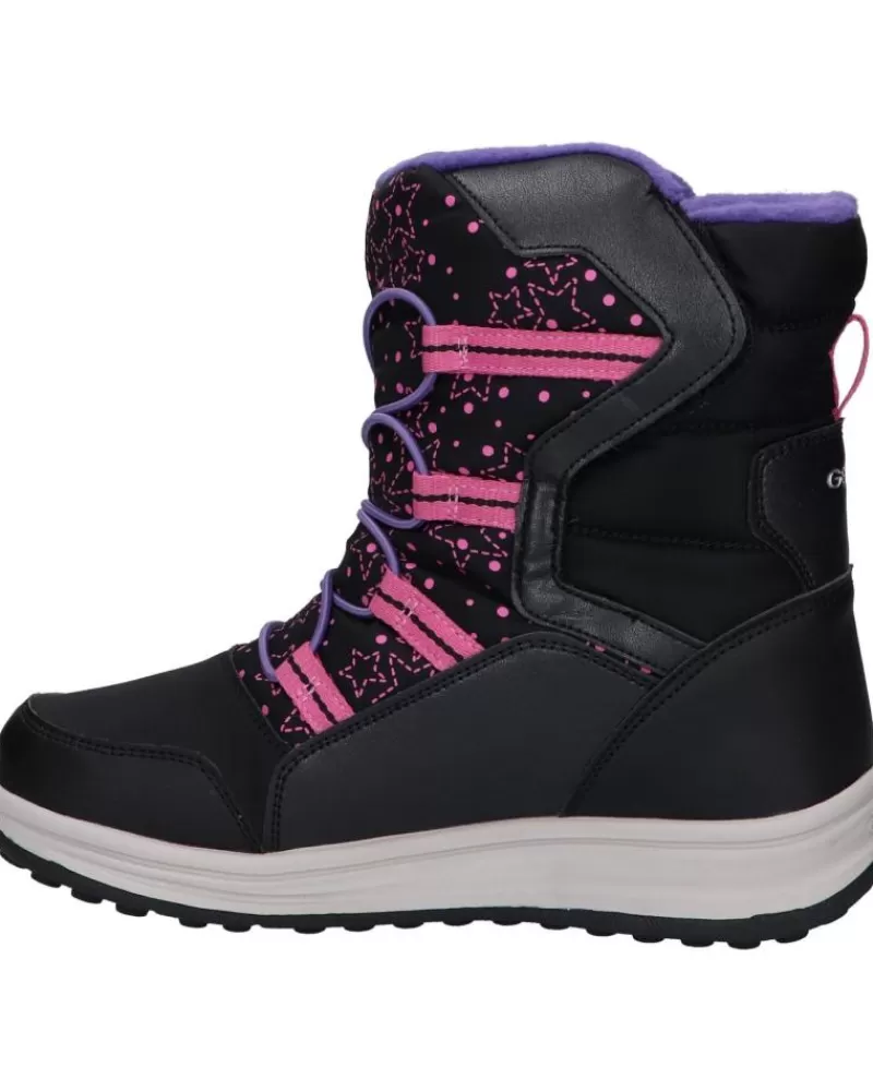 Girl GEOX Boots-Woman And Girl J26Fua 054Fu J Roby Girl B Abx C0922 Black-Fuchsia