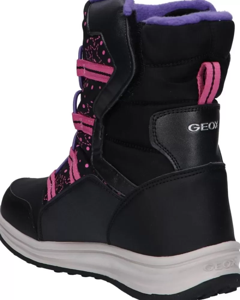 Girl GEOX Boots-Woman And Girl J26Fua 054Fu J Roby Girl B Abx C0922 Black-Fuchsia