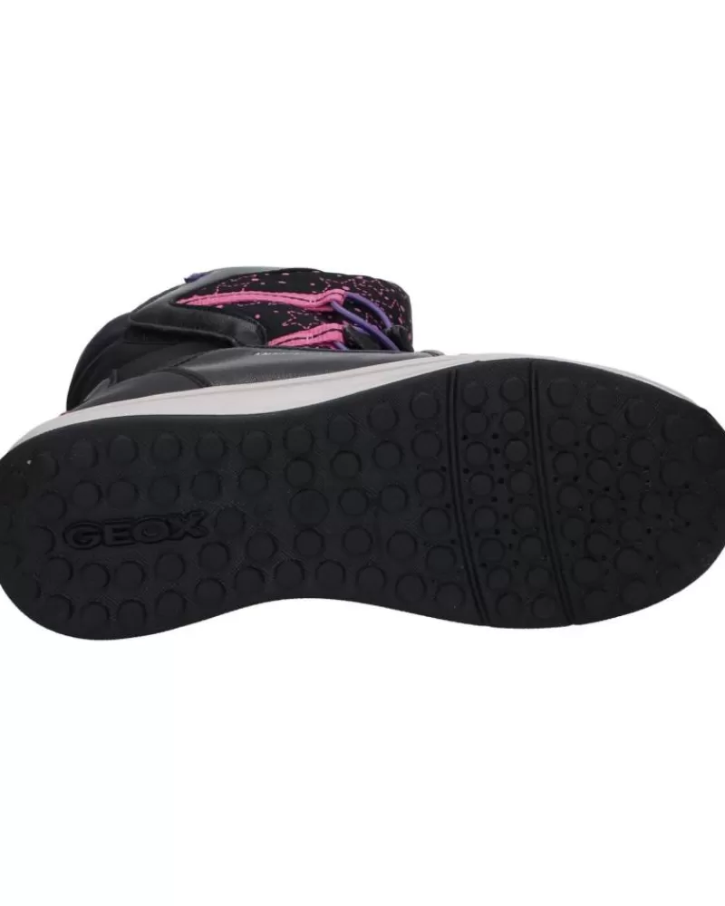 Girl GEOX Boots-Woman And Girl J26Fua 054Fu J Roby Girl B Abx C0922 Black-Fuchsia