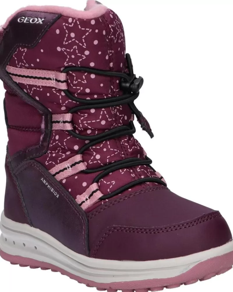 Girl GEOX Boots-Woman And Girl J26Fua 054Fu J Roby Girl B Abx C8887 Violet-Pink