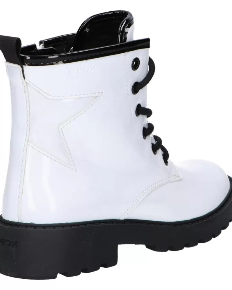 Girl GEOX Boots-Woman And Girl J9420G 000Hh J Casey Girl C0404 White-Black