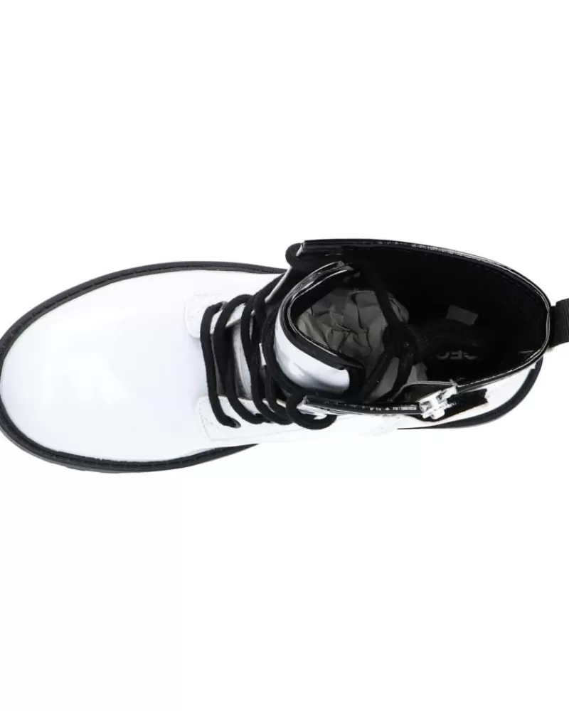 Girl GEOX Boots-Woman And Girl J9420G 000Hh J Casey Girl C0404 White-Black