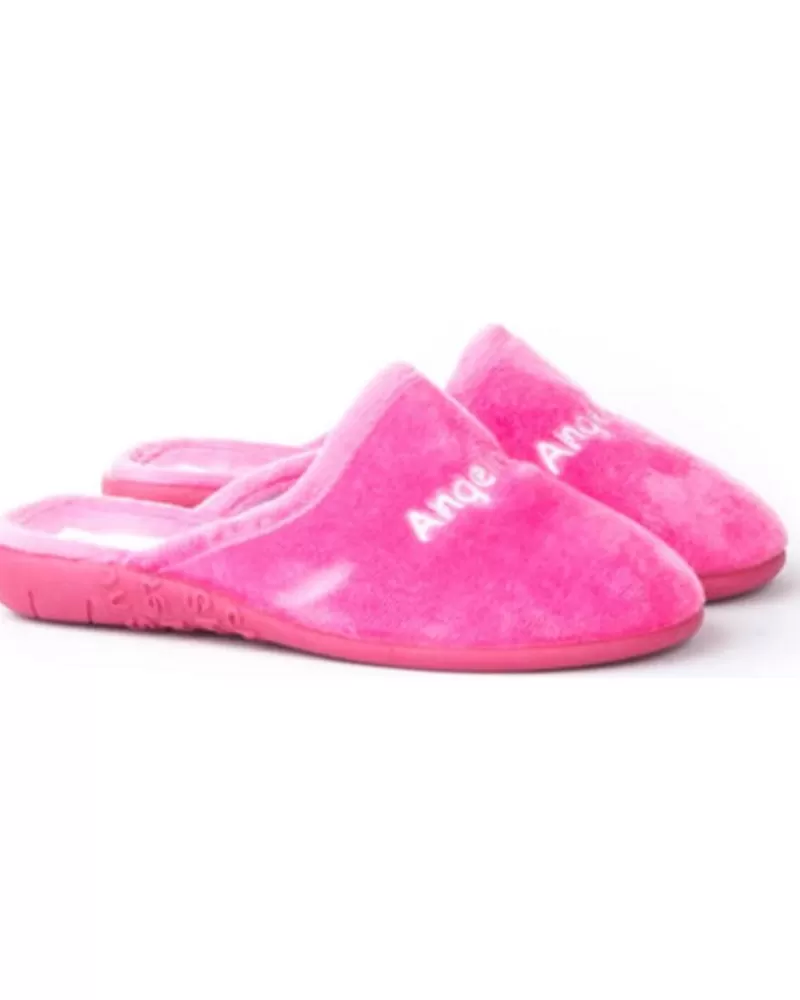 Girl ANGELITOS House Slipers-Woman And Girl House Slipers Pantufla 131 Fuxia