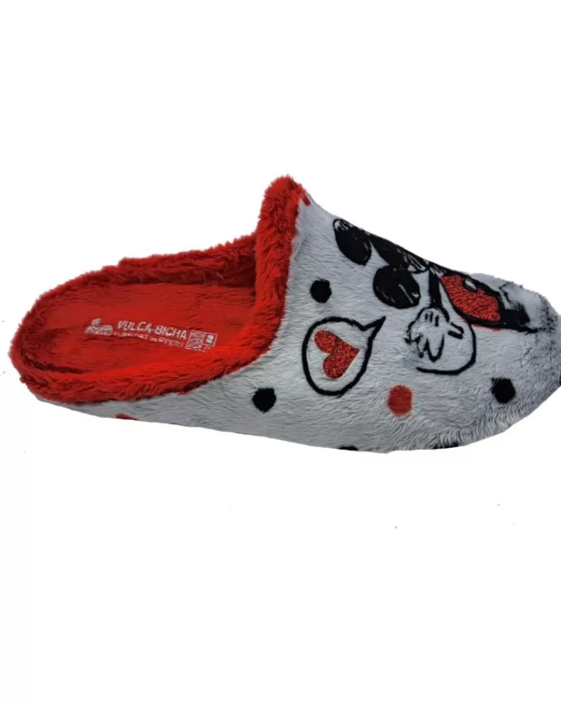Woman VULCA-BICHA Woman And Girl House Slipers Zapatilla Raton Rojo