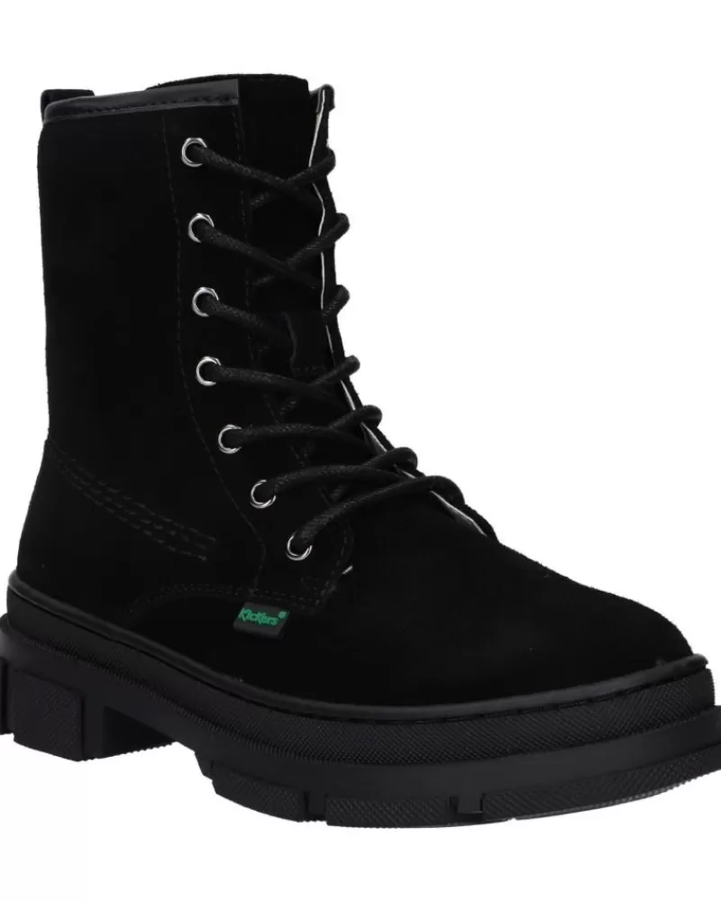 Girl KICKERS Mid Boots-Woman And Girl 947270-30 Kick Goji 8 Noir