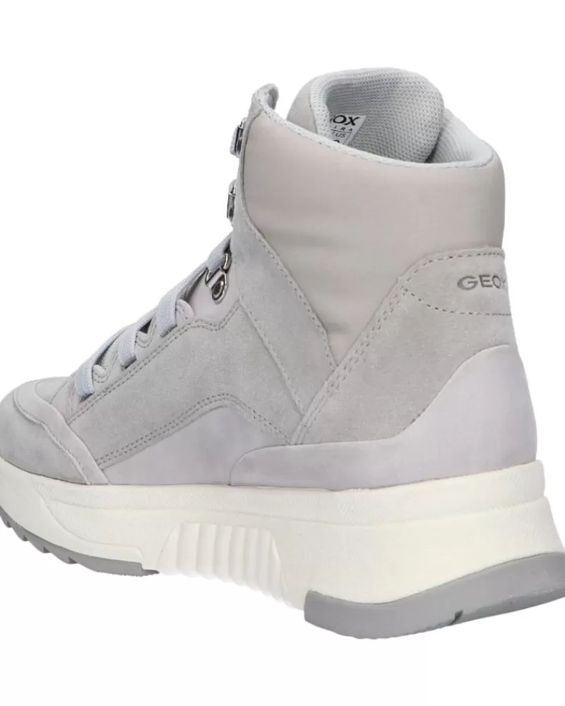 Girl GEOX Mid Boots-Woman And Girl Mid Boots D04Hxa 0Cl22 D Falena C1010 Lt Grey