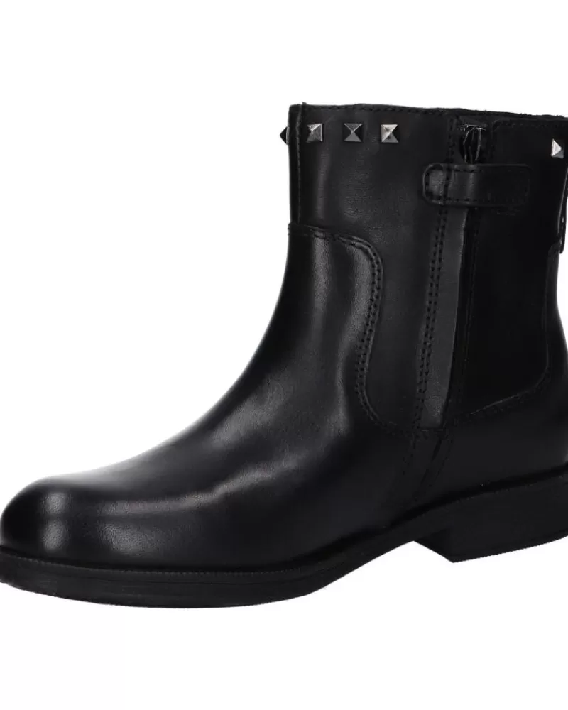 Girl GEOX Mid Boots-Woman And Girl Mid Boots J1649E 00043 Jr Agata C9999 Black