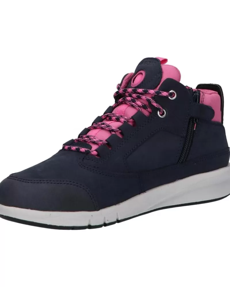 Woman GEOX Woman And Girl Mid Boots J16Fla 0Cl11 J Aeranter Girl B Ab C4268 Navy-Fuchsia