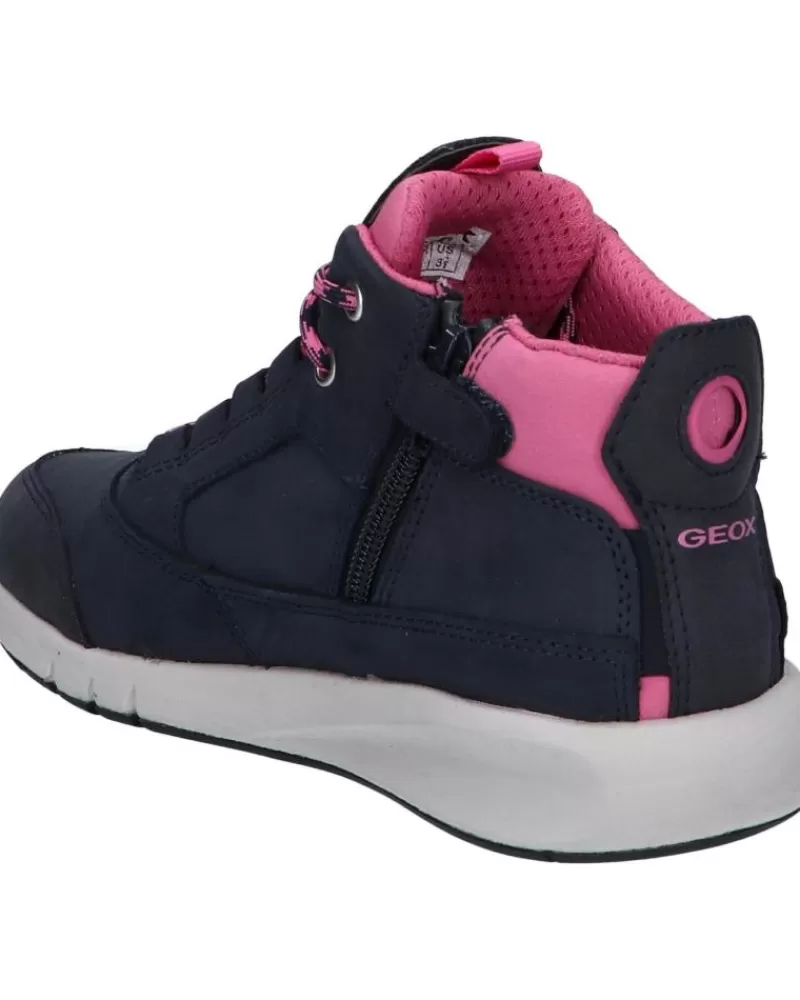 Woman GEOX Woman And Girl Mid Boots J16Fla 0Cl11 J Aeranter Girl B Ab C4268 Navy-Fuchsia