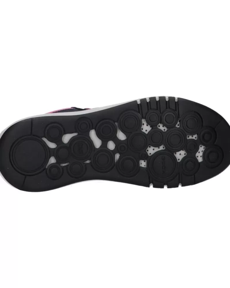 Woman GEOX Woman And Girl Mid Boots J16Fla 0Cl11 J Aeranter Girl B Ab C4268 Navy-Fuchsia