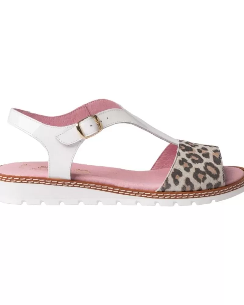 Girl ANGELITOS Sandals-Woman And Girl Sandals Sandalia H Ang625 Leopardo
