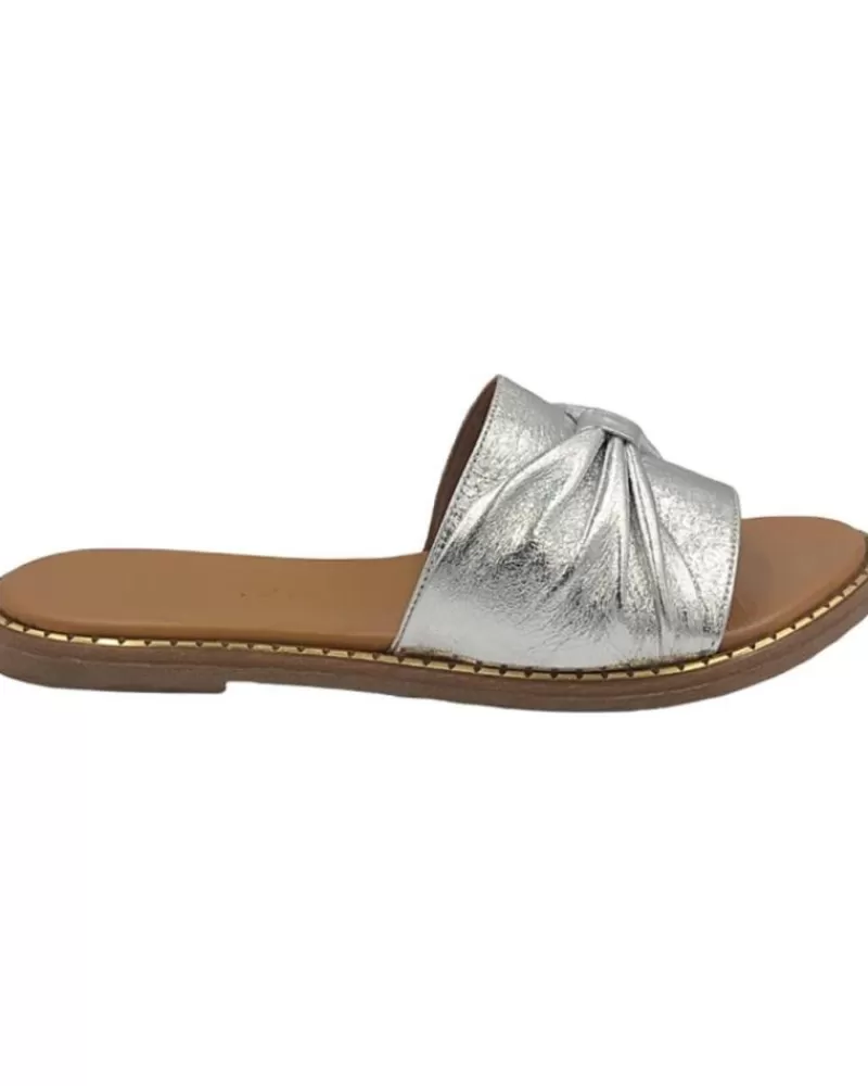 Girl EPOCHE XI Sandals-Woman And Girl Sandals Sandalia Lazo 701 Plata