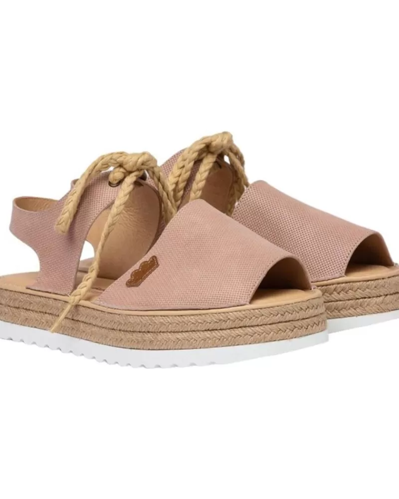 Girl EVA MAÑAS Sandals-Woman And Girl Sandals Eva Manas Ibicenca Piel 1244 Nude