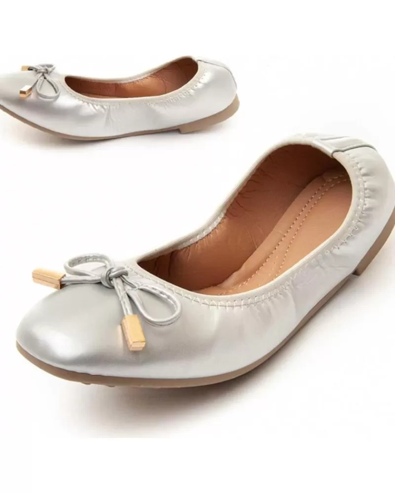 Girl MONTEVITA Flat Shoes-Woman And Girl Shoes Bailara6 Silver