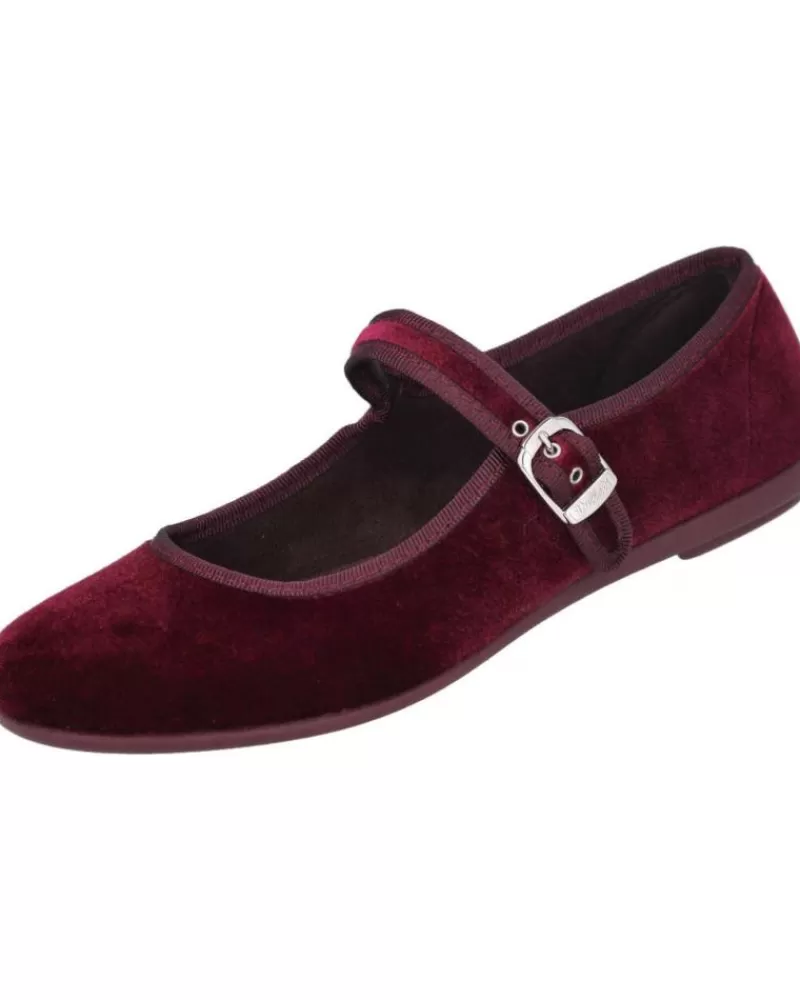 Girl VUL-LADI Shoes-Woman And Girl Shoes 5409-032 Merceditas Terciopel Burdeos