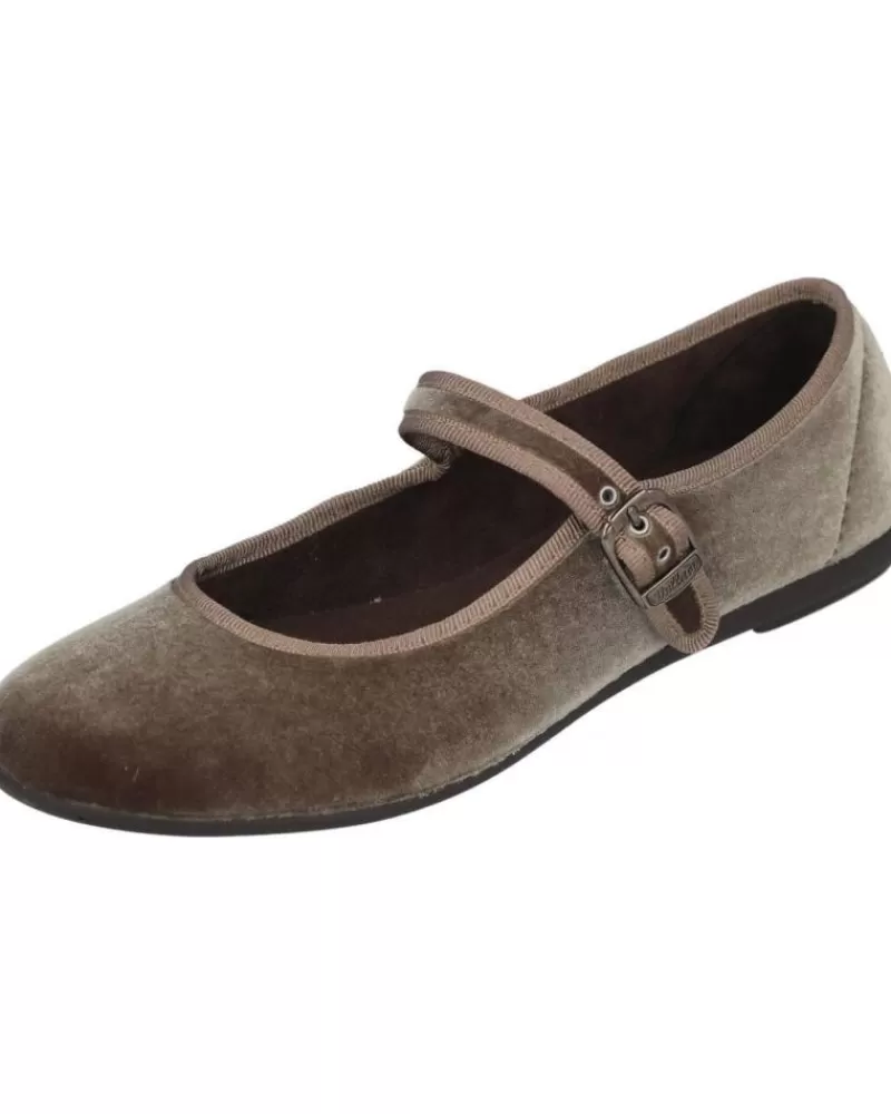 Girl VUL-LADI Shoes-Woman And Girl Shoes 5409-032 Merceditas Terciopel Taupe