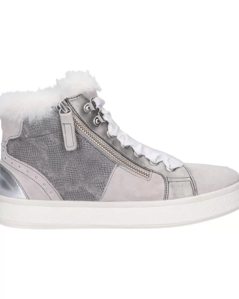 Woman GEOX Woman And Girl Trainers D26Ffc 0Bs22 D Leelu C0358 Dk Grey-Lt Grey