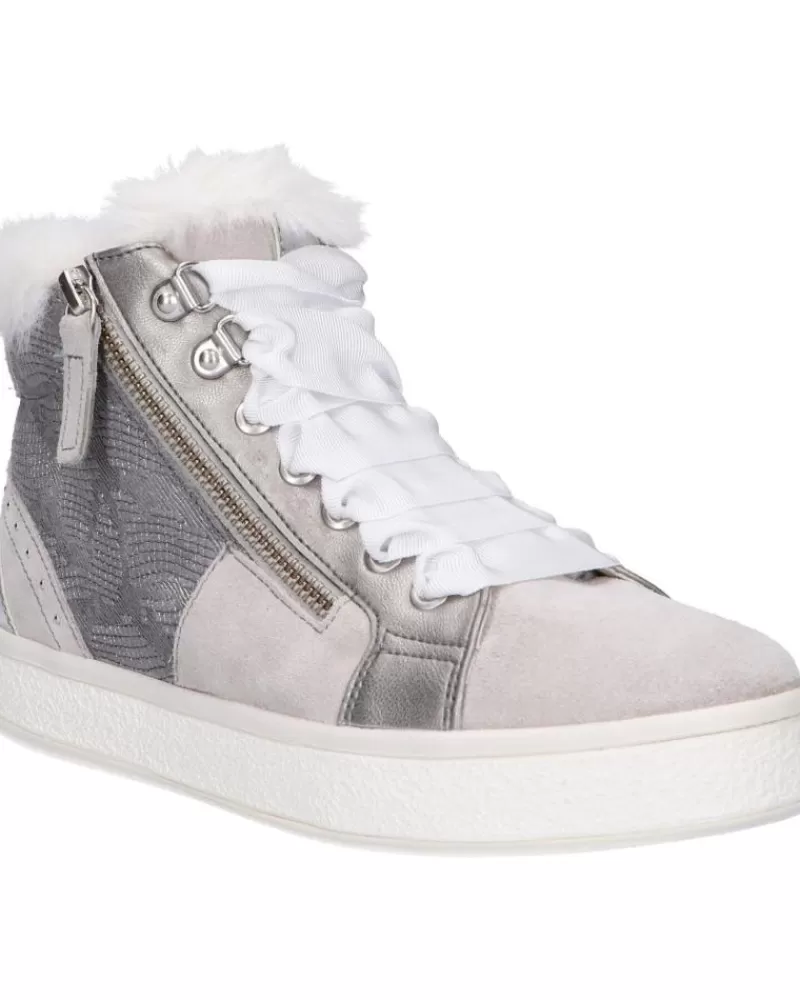 Woman GEOX Woman And Girl Trainers D26Ffc 0Bs22 D Leelu C0358 Dk Grey-Lt Grey