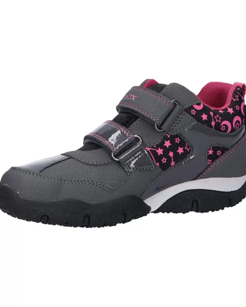 Woman GEOX Woman And Girl Trainers J042Va 0Cefu J Baltic Girl B Wpf C9325 Dk Grey-Fuchsia