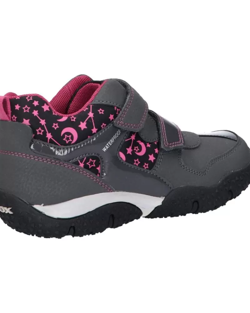 Woman GEOX Woman And Girl Trainers J042Va 0Cefu J Baltic Girl B Wpf C9325 Dk Grey-Fuchsia