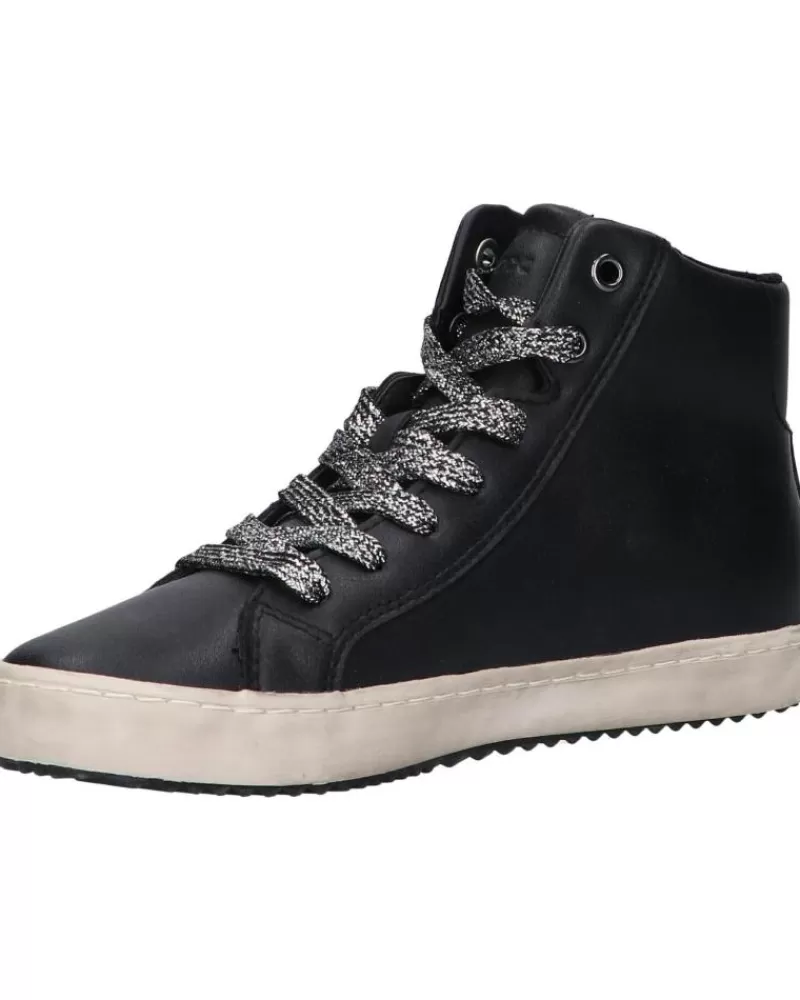 Girl GEOX Trainers-Woman And Girl Trainers J044Ga 000Bc J Kalispera Girl C9244 Black-Dk Silver