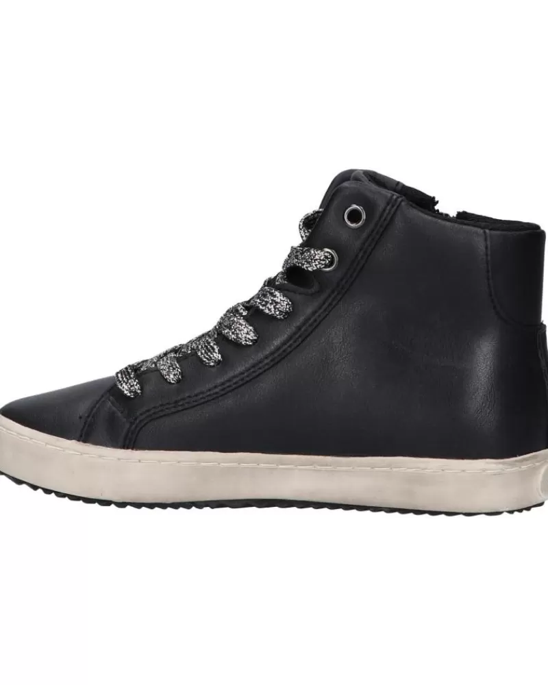 Girl GEOX Trainers-Woman And Girl Trainers J044Ga 000Bc J Kalispera Girl C9244 Black-Dk Silver