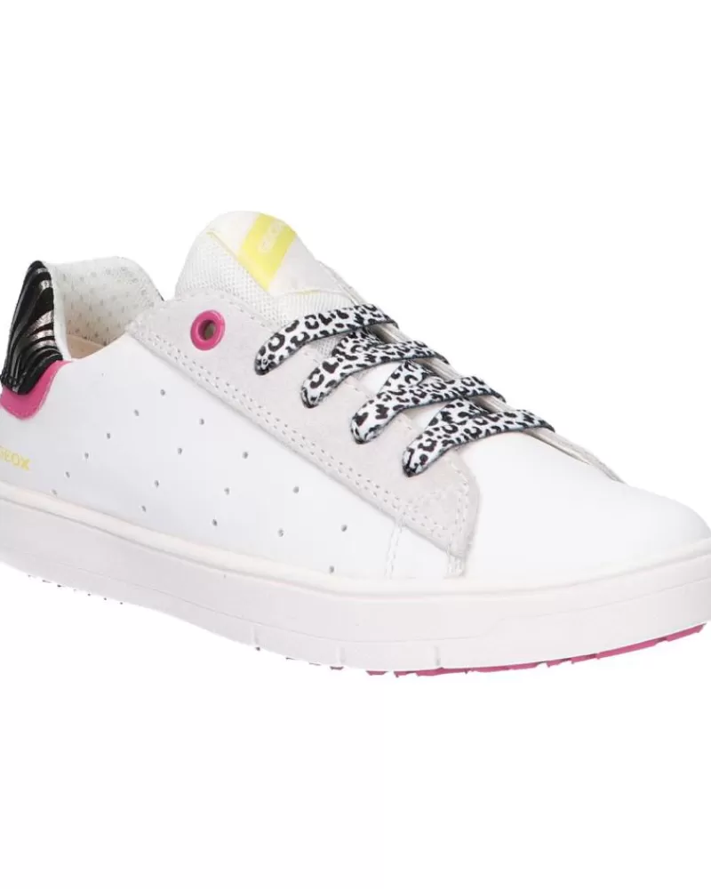 Woman GEOX Woman And Girl Trainers J15Dwa 08522 J Silenex Girl C0406 White-Pink