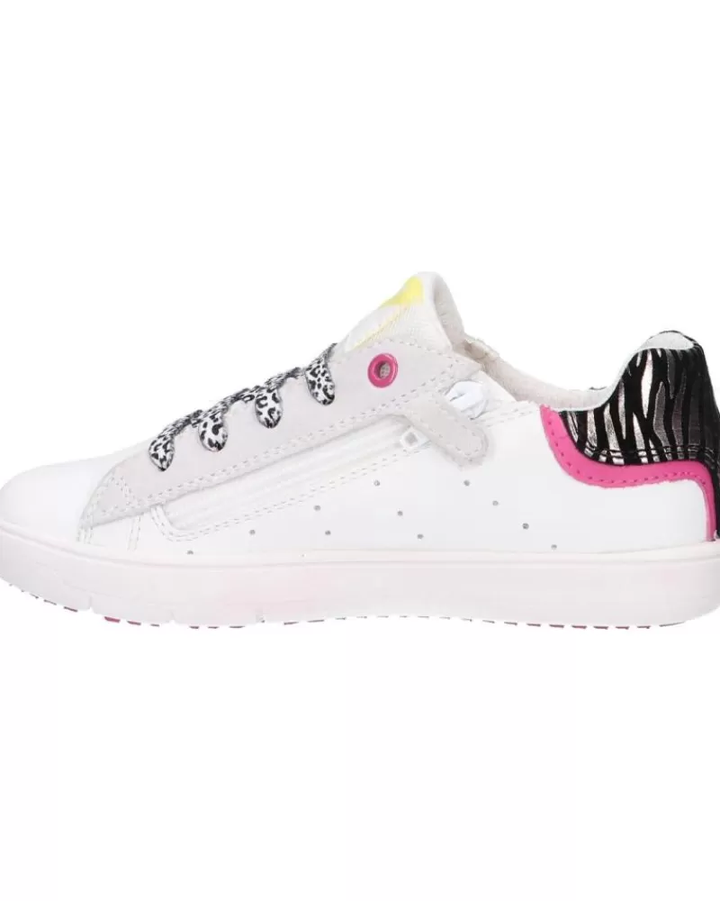 Woman GEOX Woman And Girl Trainers J15Dwa 08522 J Silenex Girl C0406 White-Pink