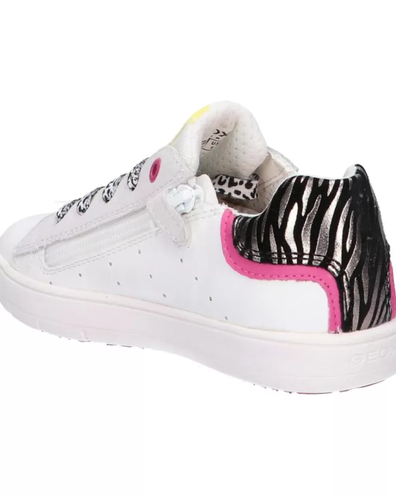 Woman GEOX Woman And Girl Trainers J15Dwa 08522 J Silenex Girl C0406 White-Pink