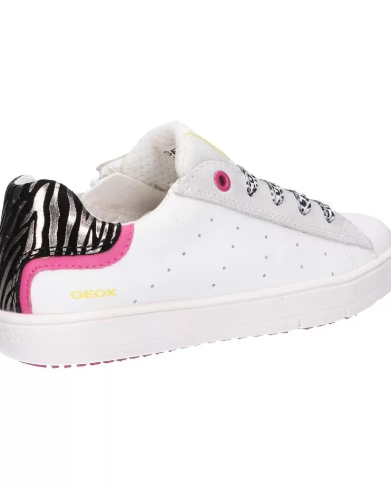 Woman GEOX Woman And Girl Trainers J15Dwa 08522 J Silenex Girl C0406 White-Pink
